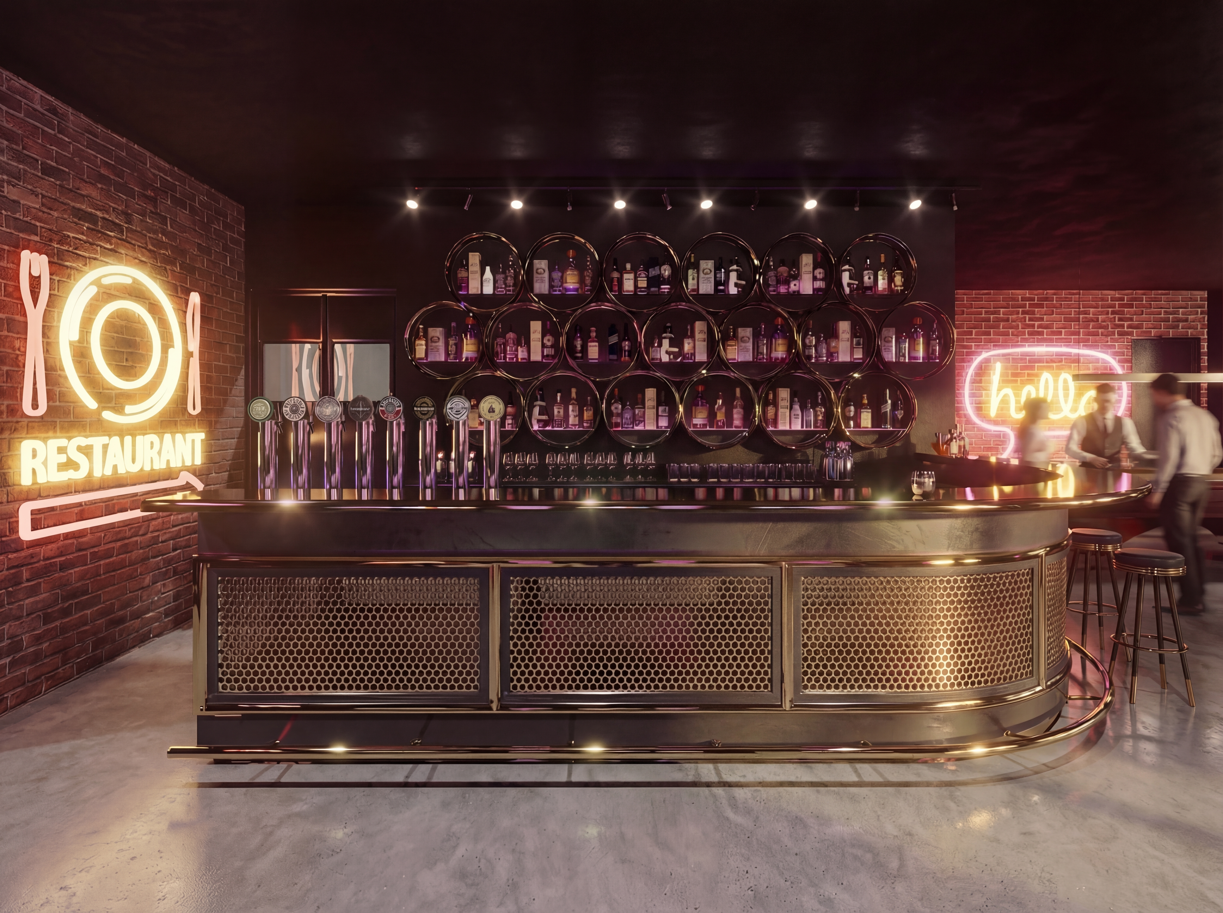 Pool Bar Interiors by Hyperspace Architecture