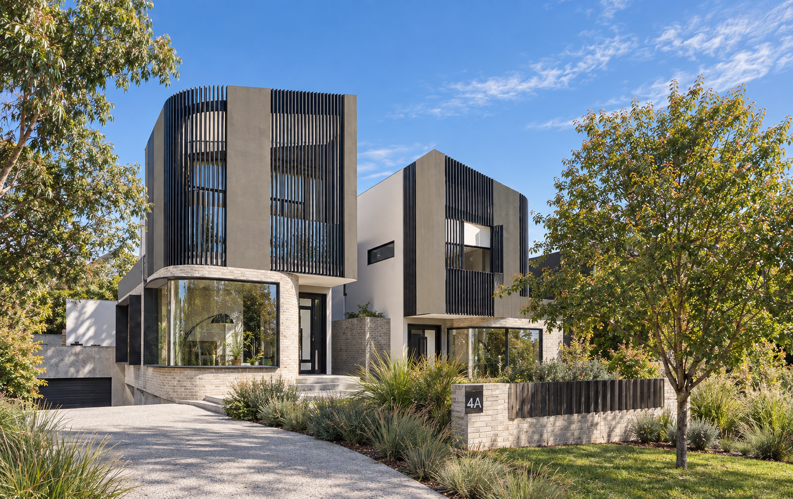 Garran Curved Houses multi-dwelling residence in Garran, ACT, by Hyperspace Architecture